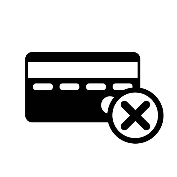 Credit Card Rejected Icon Vector — Stock Vector