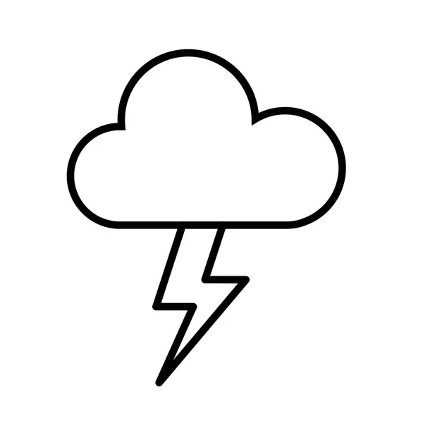 Cloud-en Thunderbolt-pictogram vector — Stockvector