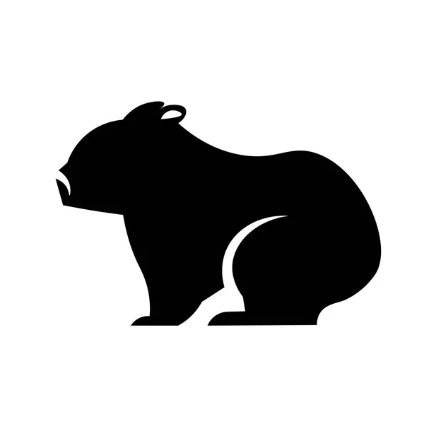 Vetor de Ícone Wombat —  Vetores de Stock