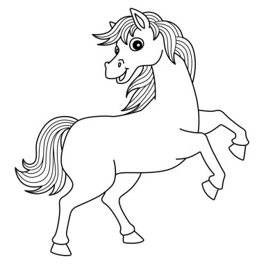 At Atlama 'nın sevimli ve komik renkli sayfası. Çocuklar için saatlerce boyama eğlencesi sağlıyor. Bu sayfayı boyamak çok kolaydır. Küçük çocuklar ve yeni yürümeye başlayanlar için uygun.. 