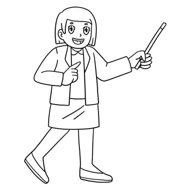 Pointer Standing 'li bir bayan öğretmenin sevimli ve komik renkli sayfası. Çocuklar için saatlerce boyama eğlencesi sağlıyor. Bu sayfayı boyamak çok kolaydır. Küçük çocuklar ve yeni yürümeye başlayanlar için uygun..