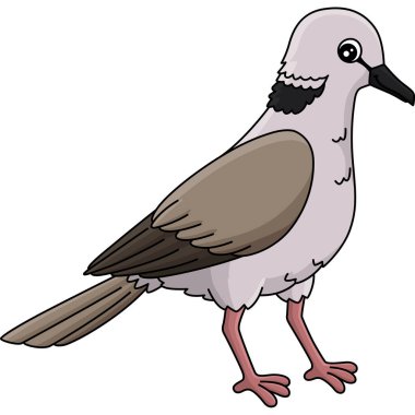 Bu karikatür parçası bir Kuş Halkalı Güvercin çizimini gösteriyor..