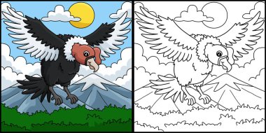 Bu renkli sayfa bir Kuş Caique 'i gösteriyor. Bu illüstrasyonun bir tarafı renkli ve çocuklar için bir ilham kaynağı..