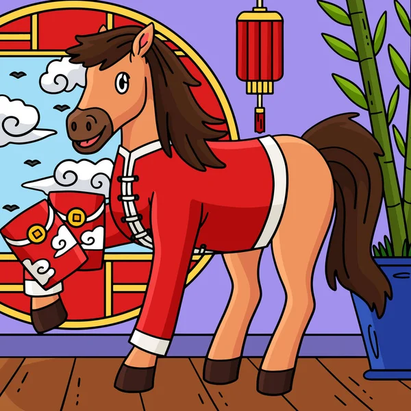 Bu karikatür, At Yılı 2026 Fortune Envelopes illüstrasyonunu gösteriyor..