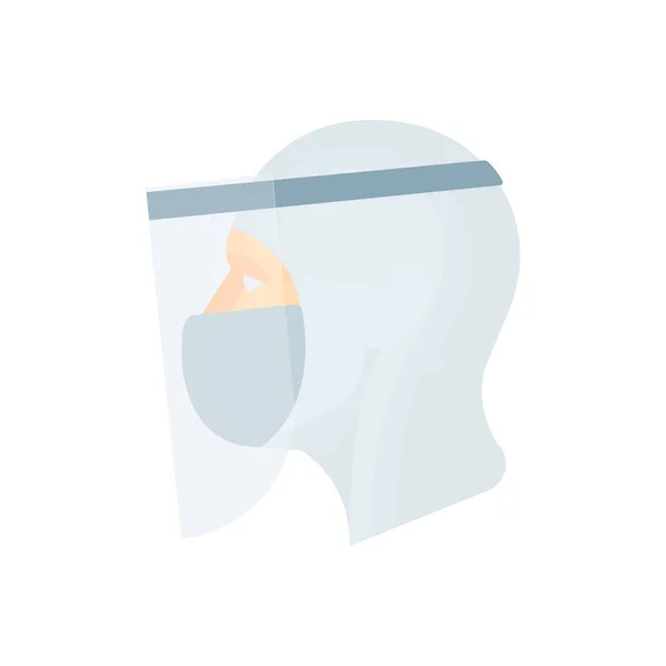 Protection Écran Facial Masque Médical Combinaison Protection Contre Les Risques — Image vectorielle