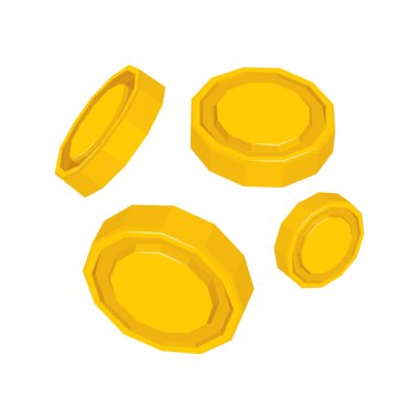 Altın sikkelerin derisini yüzmek. Altın sikkeler patlama vektör çizimleri beyaz arkaplanda izole edildi. Para kazanmak ve ödül konsepti. Kümenin bir parçası. 