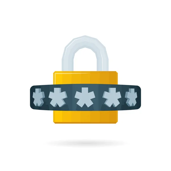 密码保护的概念 闭锁和密码安全访问 验证代码安全性等距矢量说明 成套服务的一部分 — 图库矢量图片