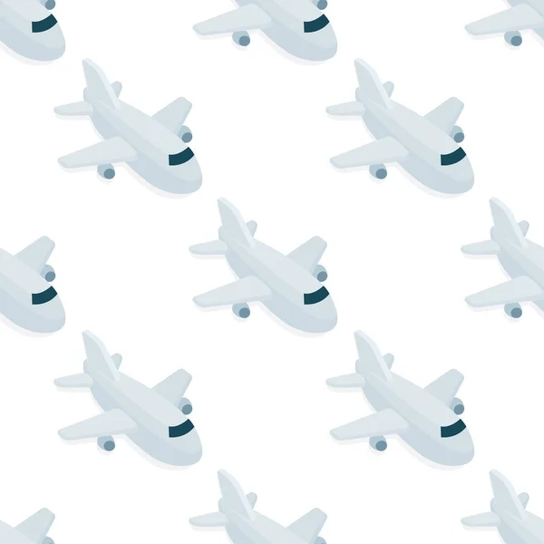 Avions Jouets Fond Sans Couture Dessin Plan Style Dessin Animé — Image vectorielle
