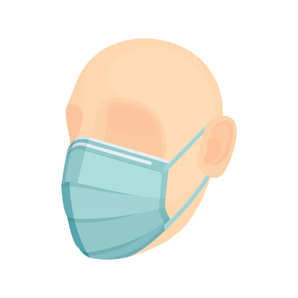 Person Skyddande Medicinsk Ansiktsmask Mänsklig Ikon Säkerhet Industriell Andning Andningsmask — Stock vektor