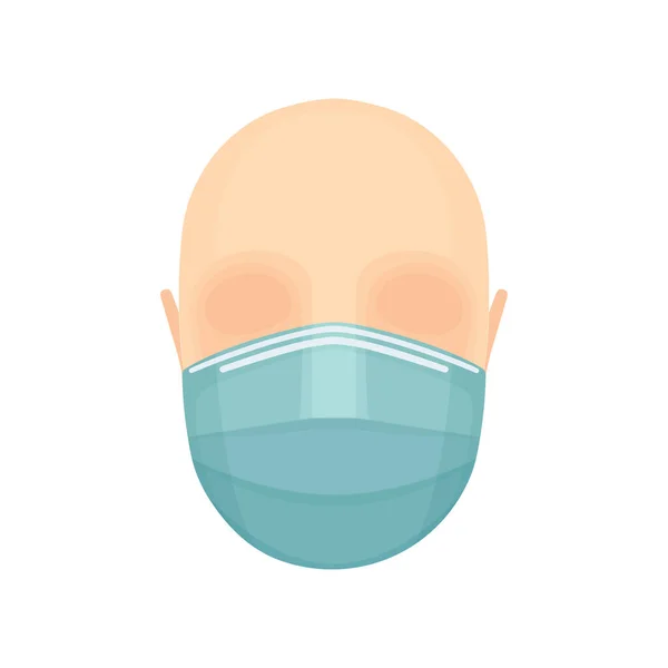 Pessoa Máscara Protetora Médica Ícone Humano Segurança Industrial Respirando Máscara — Vetor de Stock