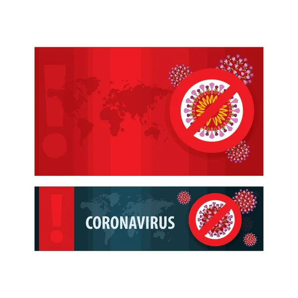 Συναγερμός Πανδημίας Του Coronavirus Εικονογραφήσεις Φορέων Προσοχής Εστίας Covid Coronavirus — Διανυσματικό Αρχείο