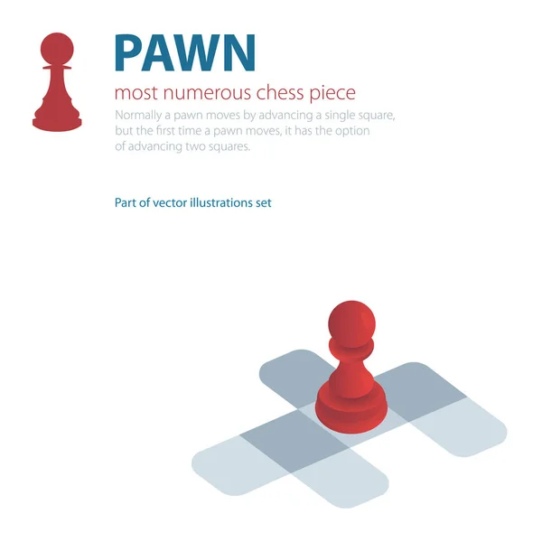 Πιόνι Πιο Πολλές Εικόνες Διάνυσμα Κομμάτι Σκάκι Πιόνι Σκακιού Ισομετρικό — Διανυσματικό Αρχείο