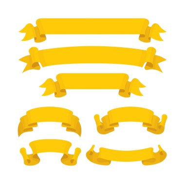 Kurdeleler ve afişler. Düz vektör şeritleri. Eski tarz kaset çizimleri. Ögeleri kaydır.