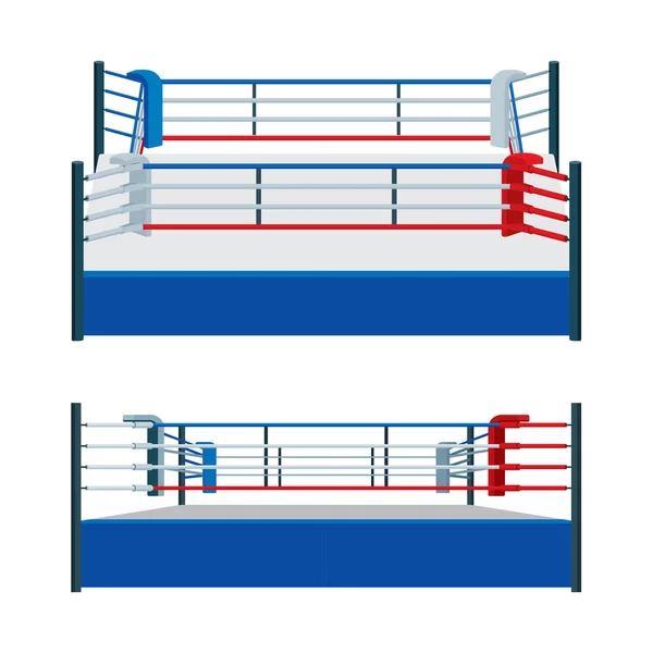 拳击台盒装环面矢量图集 成套服务的一部分 — 图库矢量图片