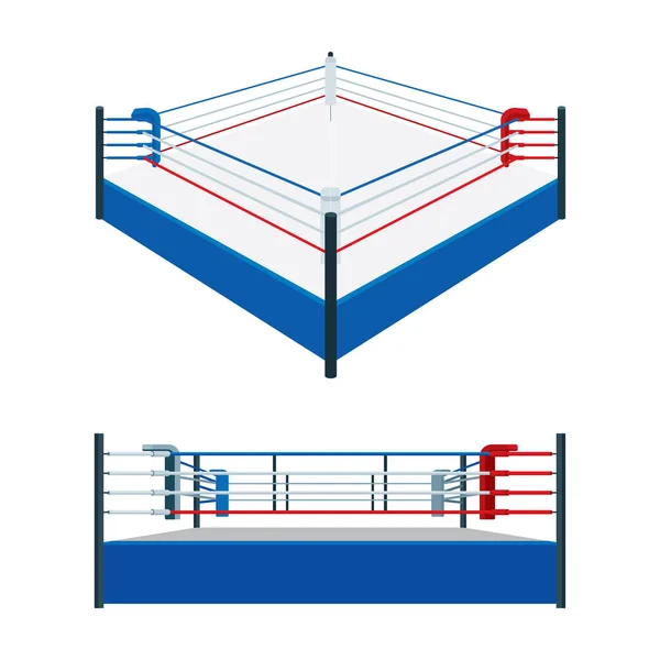 拳击台盒装环面矢量图集 成套服务的一部分 — 图库矢量图片