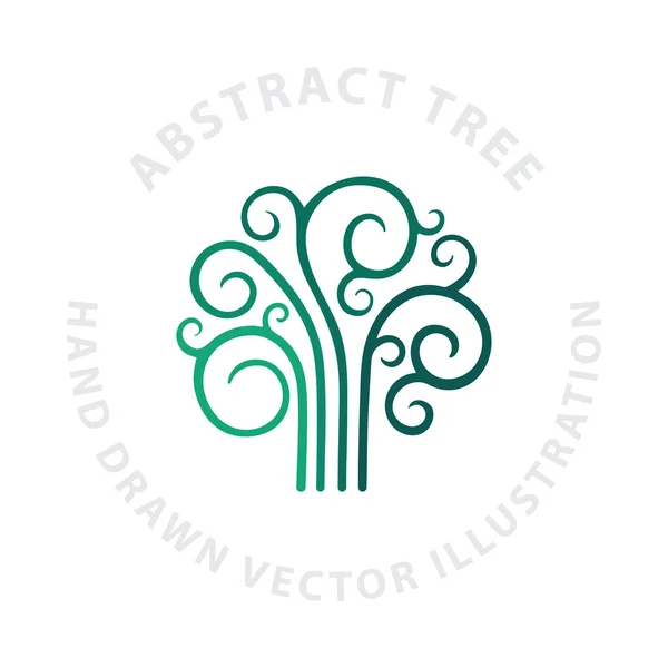 Arbre Illustration Vectorielle Arbre Dessinée Main Partie Ensemble — Image vectorielle