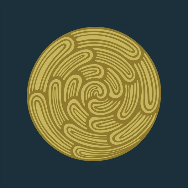 Estilo Antigo Logotipo Dourado Abstrato Vintage Vetor Ouro Redondo Emblema — Vetor de Stock