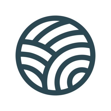 Vadi soyut işareti. Vineyard çizim logosunu stilize etti. Doğa basit vektör illüstrasyonu. Kümenin bir parçası.