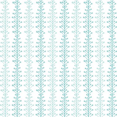 Kusursuz çiçekli el çizimi vektör deseni. Yapraklar ve çiçekler bitmeyen eskiz çizimleri. Kümenin bir parçası.