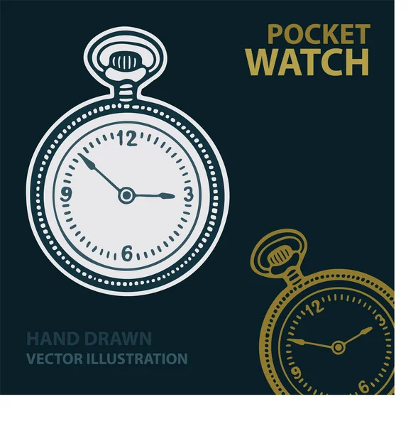 Pocket Watch Hand Drawn Old Pocket Watch Vector Illustration Vintage Stock Illustration