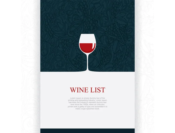 Design Vinho Wine Design Vector Illustration Wine Tema Capa Design —  Vetores de Stock