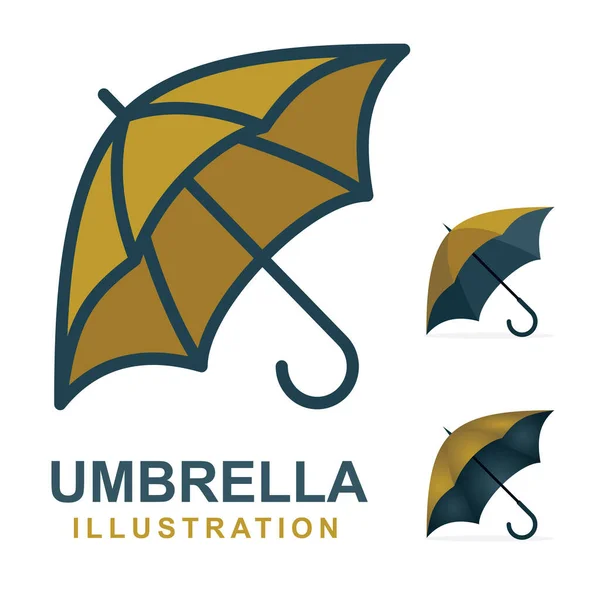 Umbrella Umbrella Different Style Illustrations Set Umbrella Icon — Stock Vector