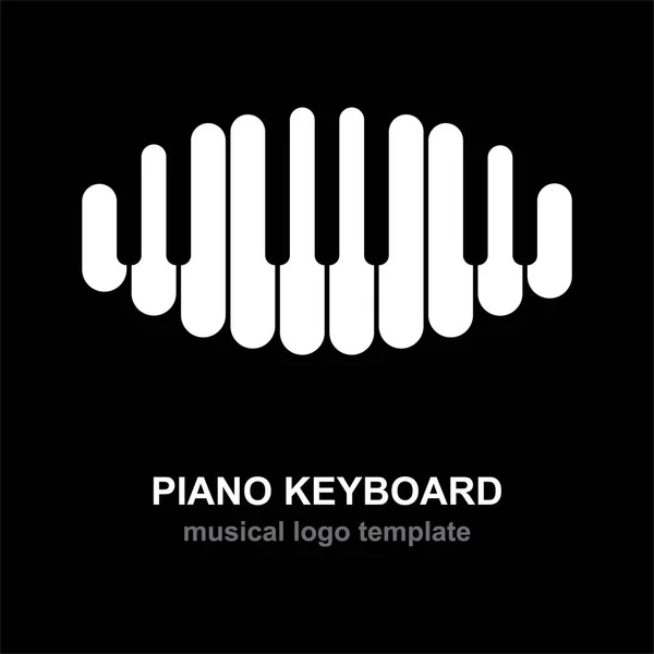Pianoforte Tastiera Pianoforte Logo Musicale — Vettoriale Stock