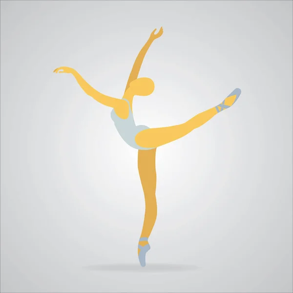 Ballerina Balletttänzer Vektor Illustration Tanzende Ballerina — Stockvektor