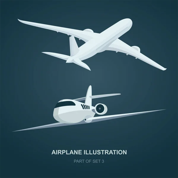 Самолёт Иллюстрация Реалистичных Пассажиров Самолета Часть Множества — стоковый вектор