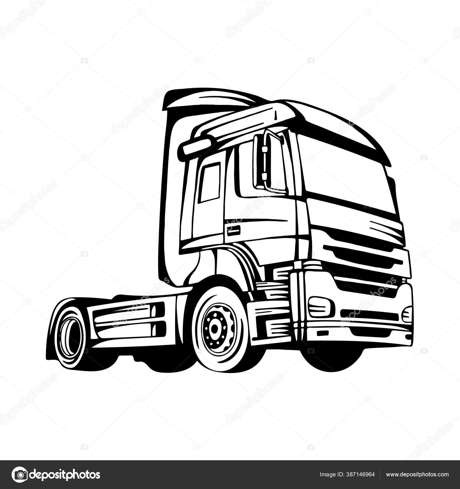 Vetores de Trator e mais imagens de Caminhão - Caminhão, Desenho, Esboço -  iStock