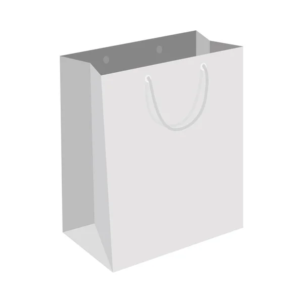 Paper Bag Bag Vector Illustration Empty Shopping Bag — Stock Vector