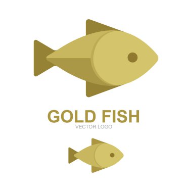 Balık. Balık vektör çizimleri ayarlandı. Balık sembolü ve logoti. Kümenin bir parçası.