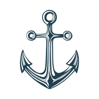 Çapa. El çizimi çapa vektör çizimi. Kümenin bir parçası. 