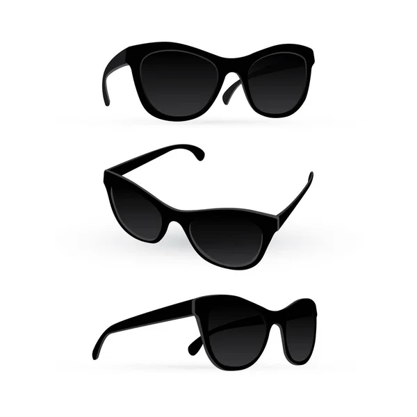 Sunglasses Realistic Sunglasses Vector Illustration Part Set — Stock Vector