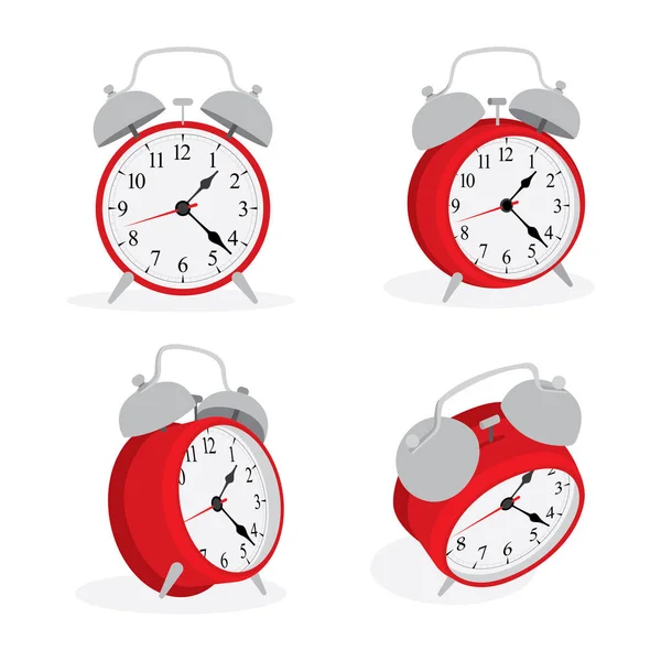 Ceas Deşteptător Ceasuri Alarmă Set Ilustrații Vectoriale Izometrice Ceas Deșteptător — Vector de stoc
