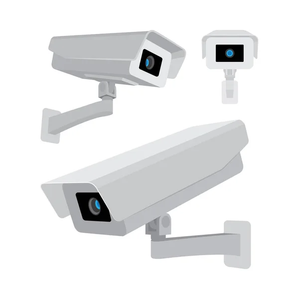 Cctv Camera Cctv Camera Vector Flat Illustrations Set Security Camera — Stock Vector