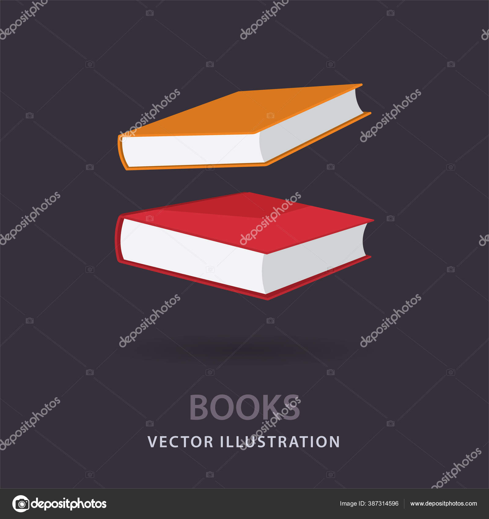 Освежевать Книги Плоский Стиль Коллекция Векторных Иллюстраций.
