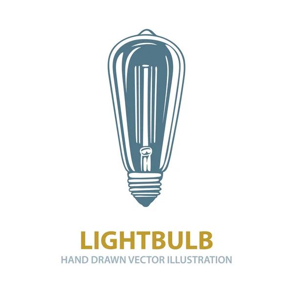 Lightbulb Lightbulbs Hand Drawn Vector Illustrations Set Vintage Lightbulb Sketch — Stock Vector