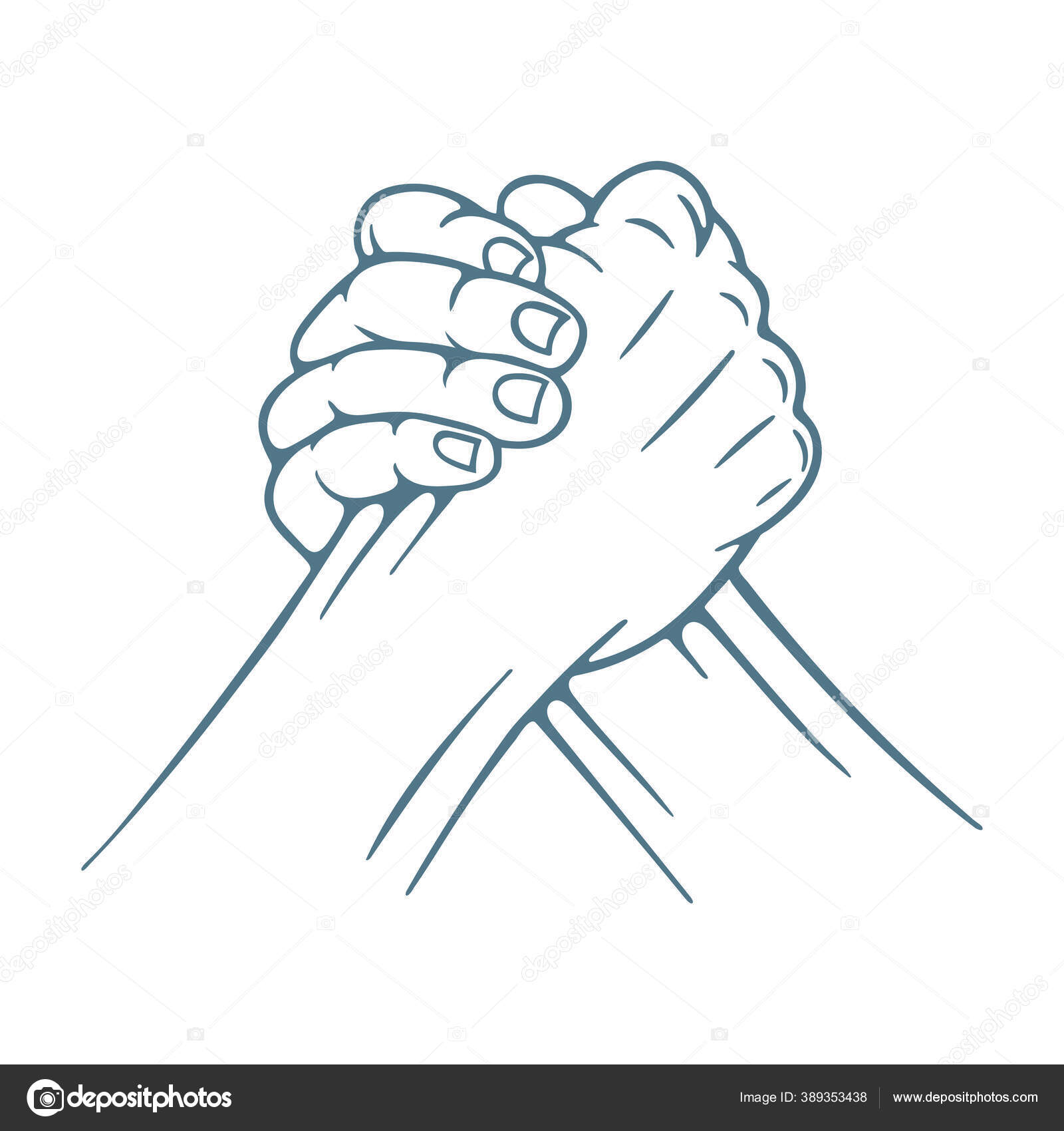 Bras Fer Illustration Vectorielle Style Gravure Bras Fer Partie L