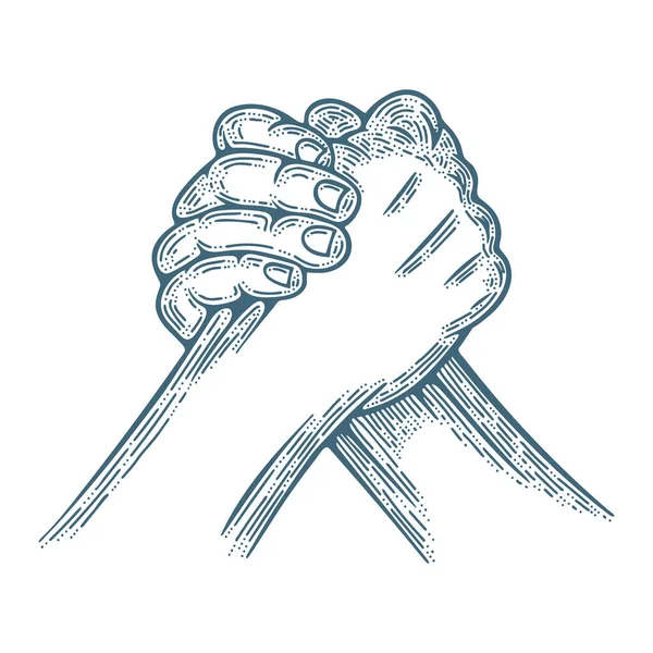 Armdrücken Arm Wrestling Vektor Illustration Teil Des Sets — Stockvektor