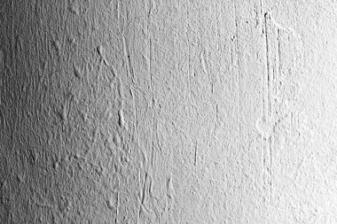 Eski beyaz yüzey arka planı. Çizik ve çatlaklarla dolu beyaz bir doku. Sıkıntılı grunge doku arkaplanı. 