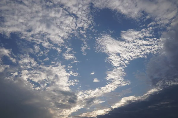 Vista Pôr Sol Colorido Com Nuvens Espaço Cópia — Fotografia de Stock