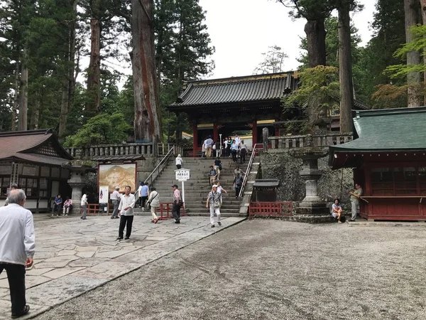 Utsikt Över Shinto Shrine Skogen Dagtid — Stockfoto