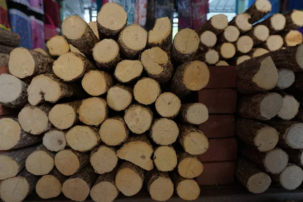 view of wooden logs for selling