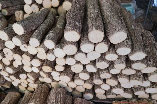 view of wooden logs for selling