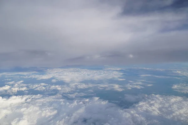 Nuvens Fofas Brancas Verão Céu Azul Ensolarado — Fotografia de Stock