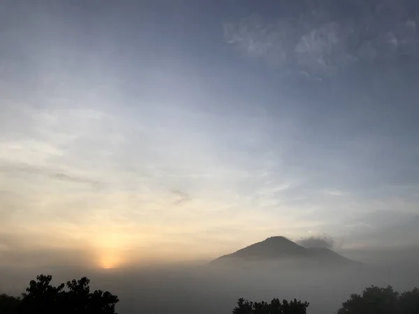 Natuur Landschap Met Kleurrijke Zonsondergang — Stockfoto