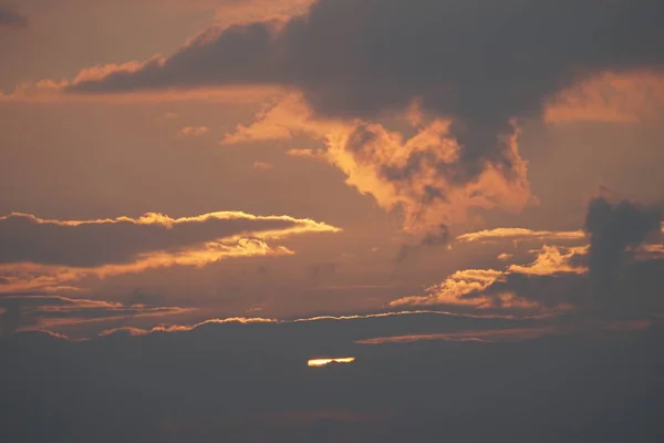 Paisagem Natureza Com Pôr Sol Colorido — Fotografia de Stock