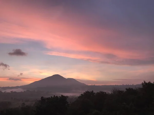 Paysage Naturel Avec Coucher Soleil Coloré — Photo