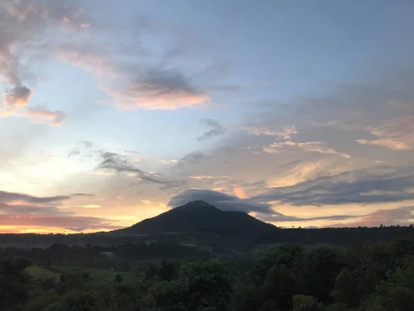 Paisaje Natural Con Colorido Atardecer — Foto de Stock